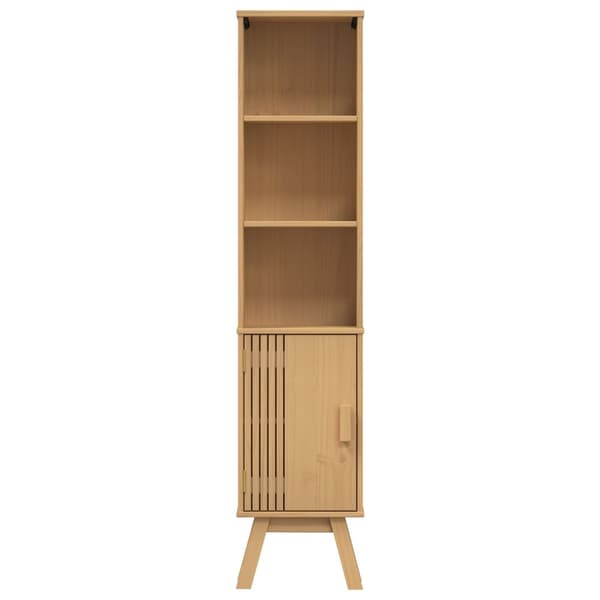 vidaXL Baderomsskap Brun 35x30x159 cm Solid Furutre