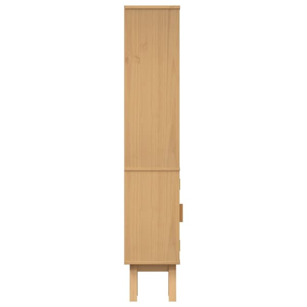 vidaXL Baderomsskap Brun 35x30x159 cm Solid Furutre
