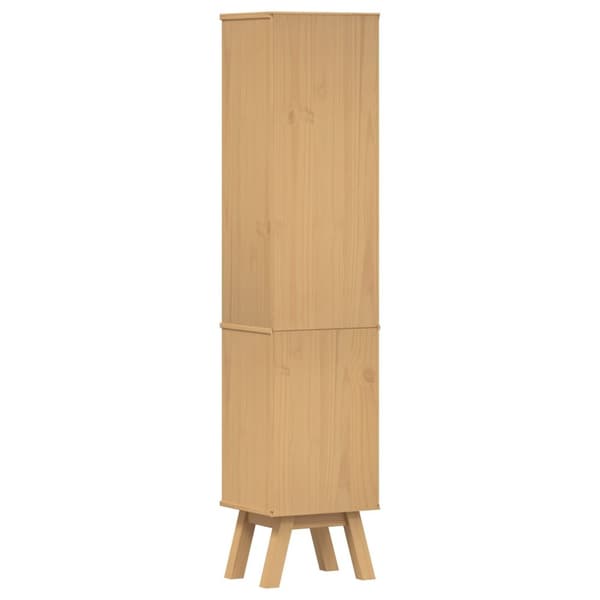 vidaXL Baderomsskap Brun 35x30x159 cm Solid Furutre