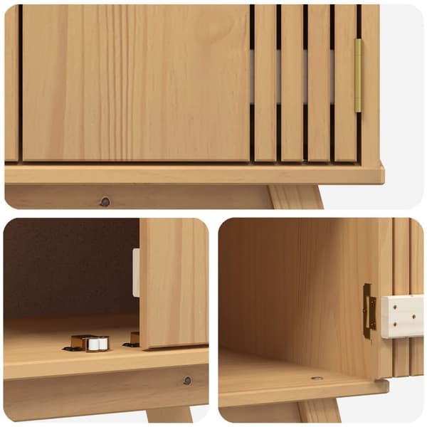 vidaXL Pesualtaiden Aluskaappi 114x43x73,5 cm Täysipuu Mänty
