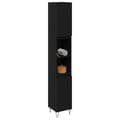 Miniatyrbilde 3 av 11: vidaXL Baderomsskap Svart Eik 30x30x190 cm Lagd av konstruert tre