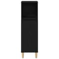 Miniatyrbilde 8 av 11: vidaXL Baderomsskap Svart Eik 30x30x100 cm Konstruert Tre