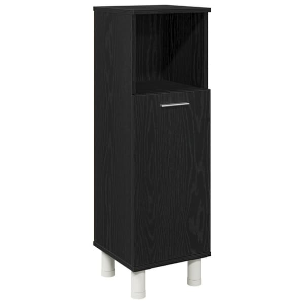 vidaXL Baderomsskap i Svart Eik 30x30x95 cm Laget av Tre