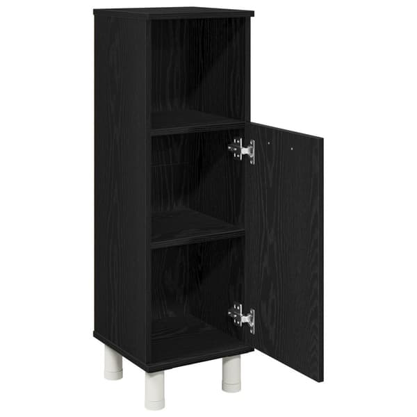 vidaXL Baderomsskap i Svart Eik 30x30x95 cm Laget av Tre
