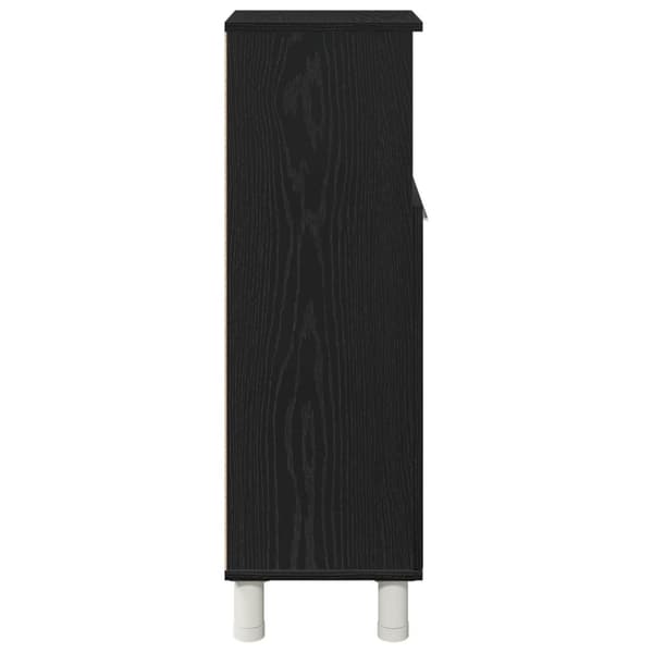 vidaXL Baderomsskap i Svart Eik 30x30x95 cm Laget av Tre