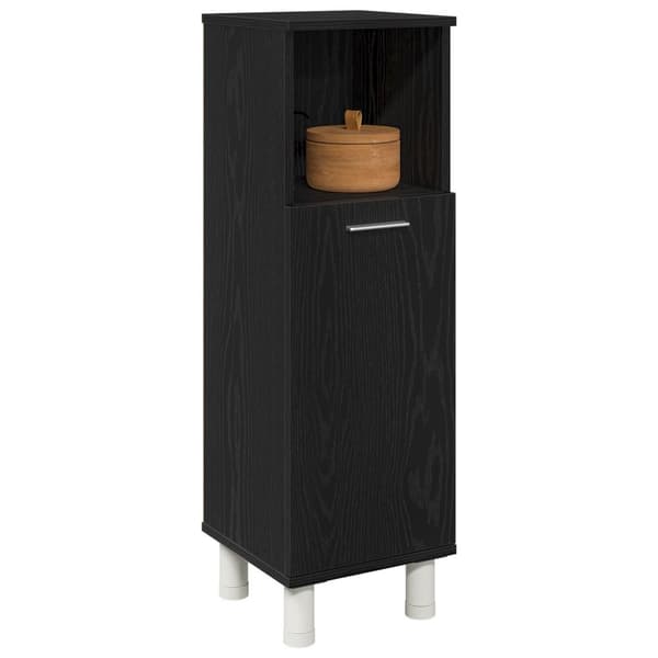 vidaXL Baderomsskap i Svart Eik 30x30x95 cm Laget av Tre
