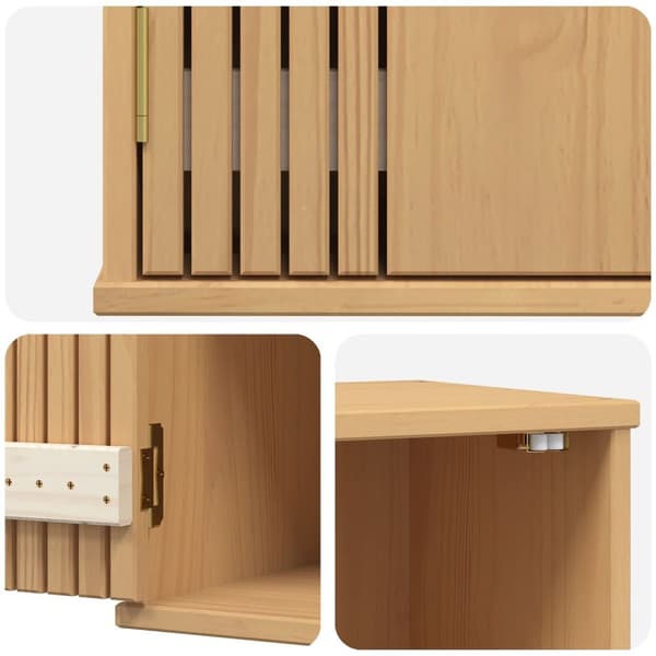 vidaXL Baderom Oppbevaringsskap 35x30x55 cm Solid Tre Furu