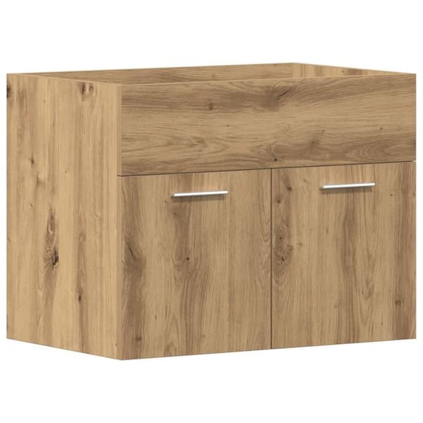 vidaXL badeværelsesvaskeskab 60x38,5x46 cm konstrueret træ kunsteg
