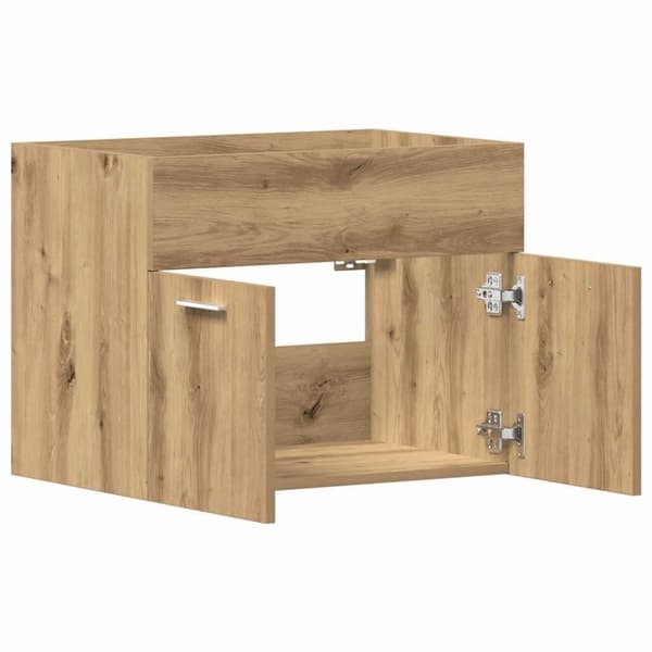 vidaXL badeværelsesvaskeskab 60x38,5x46 cm konstrueret træ kunsteg