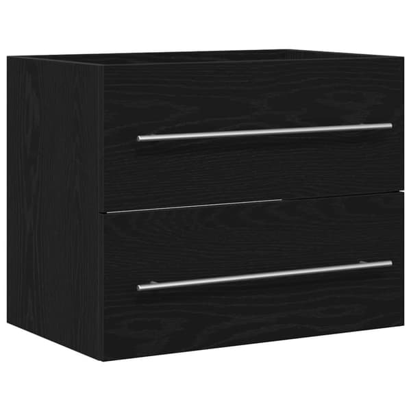 vidaXL badeværelsesvaskeskab 60x38,5x48 cm konstrueret træ sort egetræ