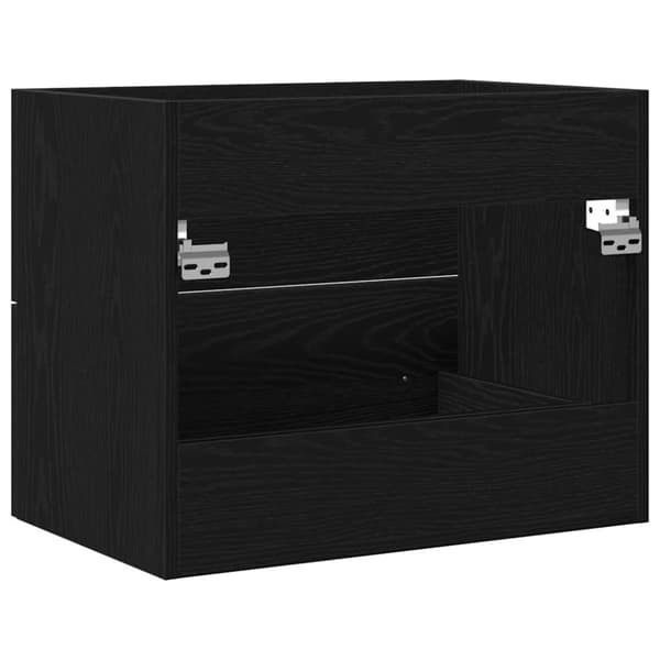 vidaXL badeværelsesvaskeskab 60x38,5x48 cm konstrueret træ sort egetræ