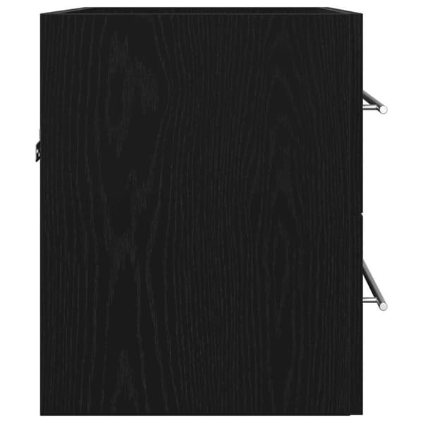 vidaXL Badeservantskap svart eik 60x38,5x48 cm konstruert tre