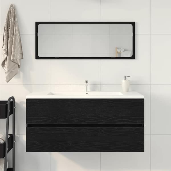 vidaXL Allaskaappi musta tammi 100x38,5x45 cm tekninen puu