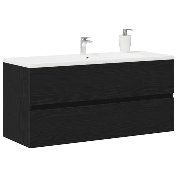 vidaXL Allaskaappi musta tammi 100x38,5x45 cm tekninen puu