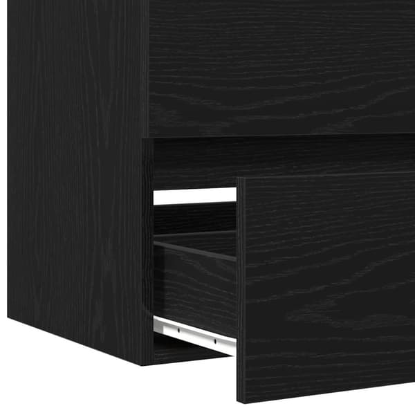 vidaXL Allaskaappi musta tammi 100x38,5x45 cm tekninen puu