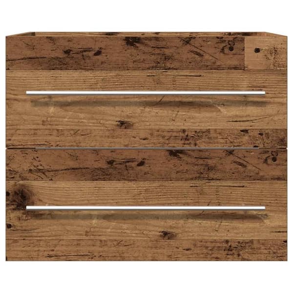 vidaXL badeværelsesvaskeskab 60x38,5x48 cm konstrueret træ gammelt træ