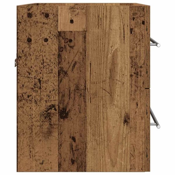 vidaXL badeværelsesvaskeskab 60x38,5x48 cm konstrueret træ gammelt træ