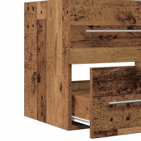 vidaXL badeværelsesvaskeskab 60x38,5x48 cm konstrueret træ gammelt træ