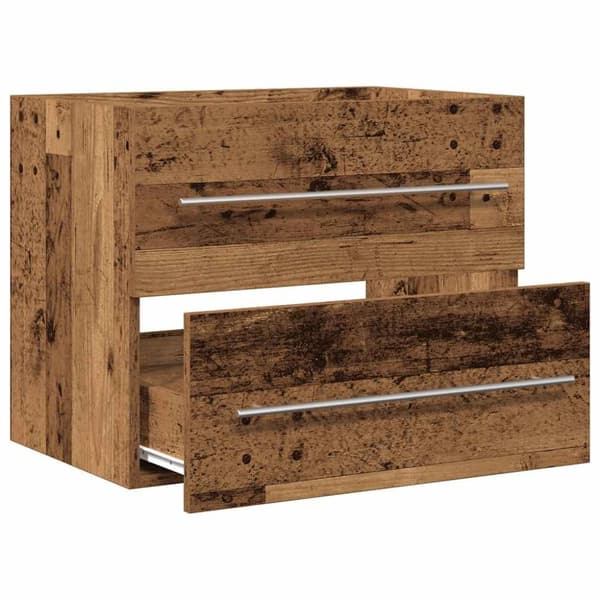 vidaXL Baderomsvaskskap gammelt tre 60x38,5x48 cm konstruert tre