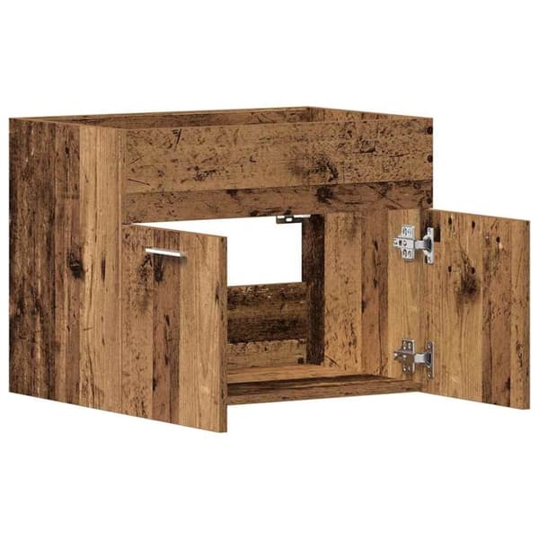 vidaXL badeværelsesvaskeskab 60x38,5x46 cm konstrueret træ antikt træ