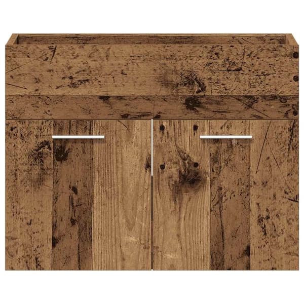 vidaXL badeværelsesvaskeskab 60x38,5x46 cm konstrueret træ antikt træ