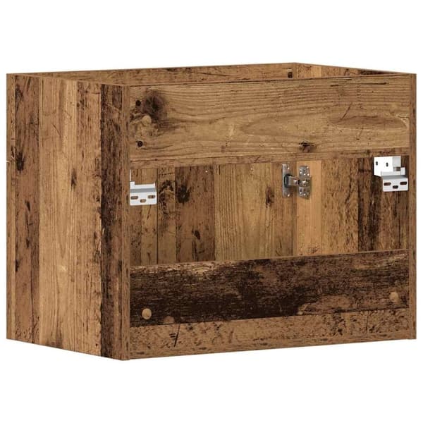 vidaXL badeværelsesvaskeskab 60x38,5x46 cm konstrueret træ antikt træ