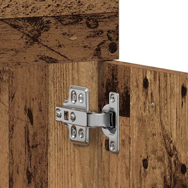 vidaXL badeværelsesvaskeskab 60x38,5x46 cm konstrueret træ antikt træ