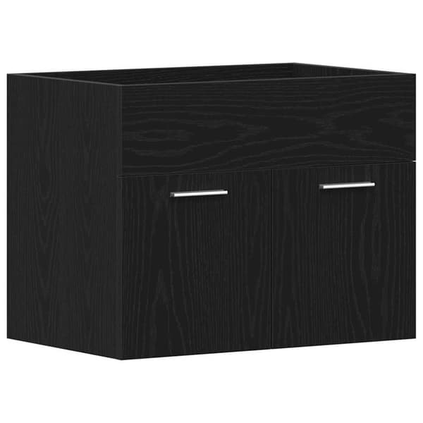 vidaXL Baderomsvaskskap svart eik 60x38,5x46 cm konstruert tre