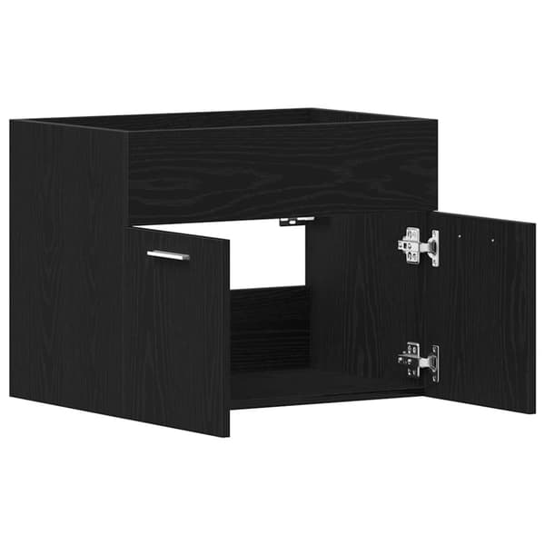 vidaXL Baderomsvaskskap svart eik 60x38,5x46 cm konstruert tre