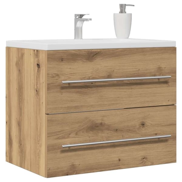vidaXL Tvättställsskåp artisan ek 60x38,5x48 cm konstruerat trä