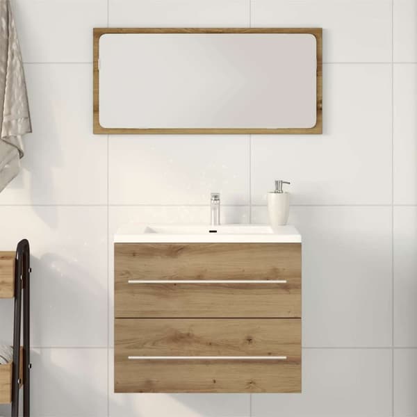 vidaXL Tvättställsskåp artisan ek 60x38,5x48 cm konstruerat trä