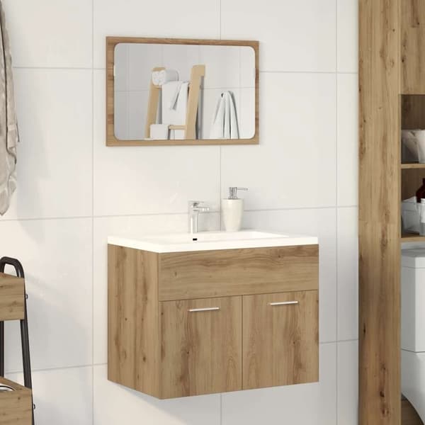 vidaXL Baderomsmøbler 2 deler artisan eik konstruert tre