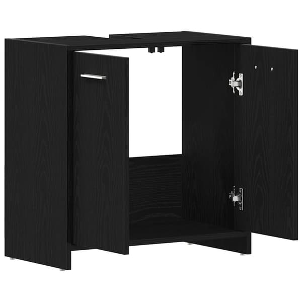 vidaXL Servantskap svart eik 60x33x60 cm konstruert tre