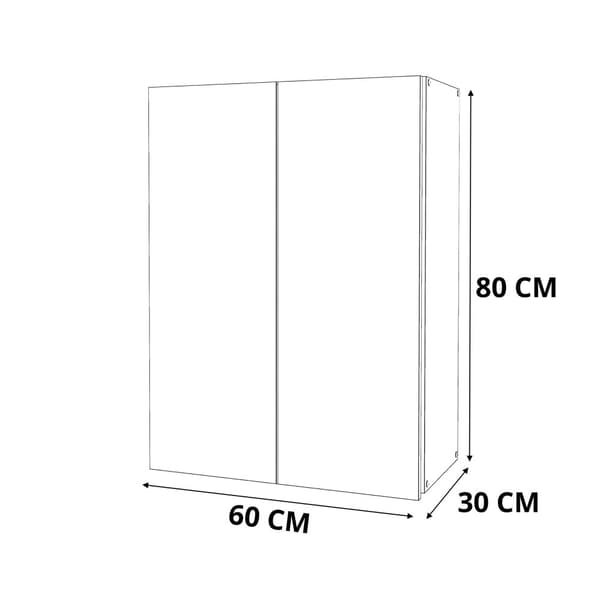 Badrumsskåp Hängande Sonoma Ek Matt Vit 60 CM Badrumsstolpe