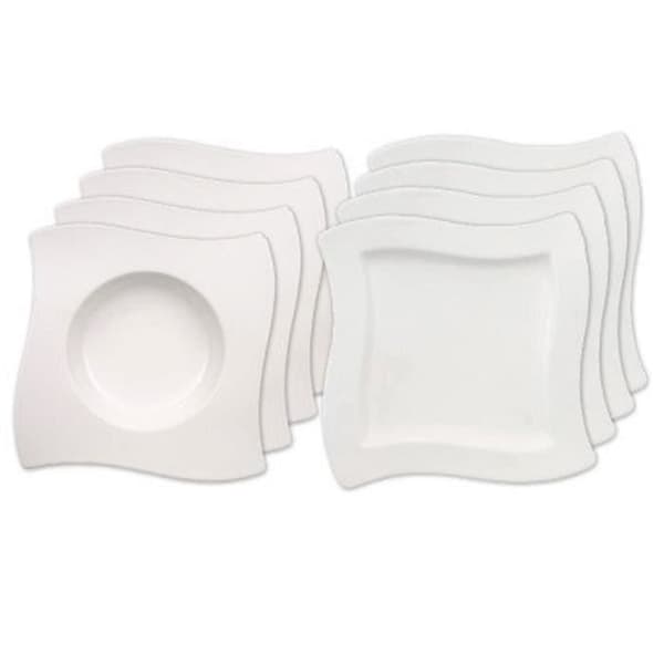 Villeroy & Boch 10-2525-9015 New Wave Middagsset, 4 Speise- och Suppenteller