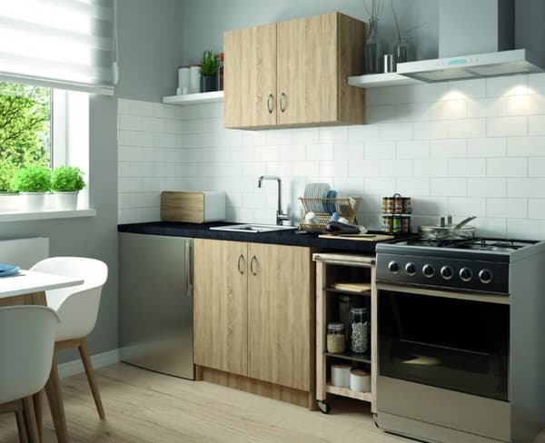 YKSITTÄINEN tiskiallaskaappi 80x50 sonoma tammi