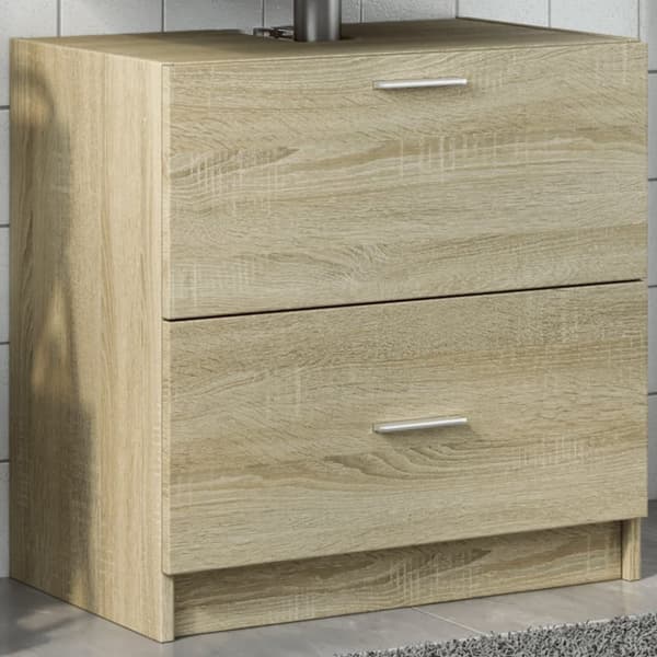 Tvättställsskåp sonoma-ek 59x37x59 cm konstruerat trä