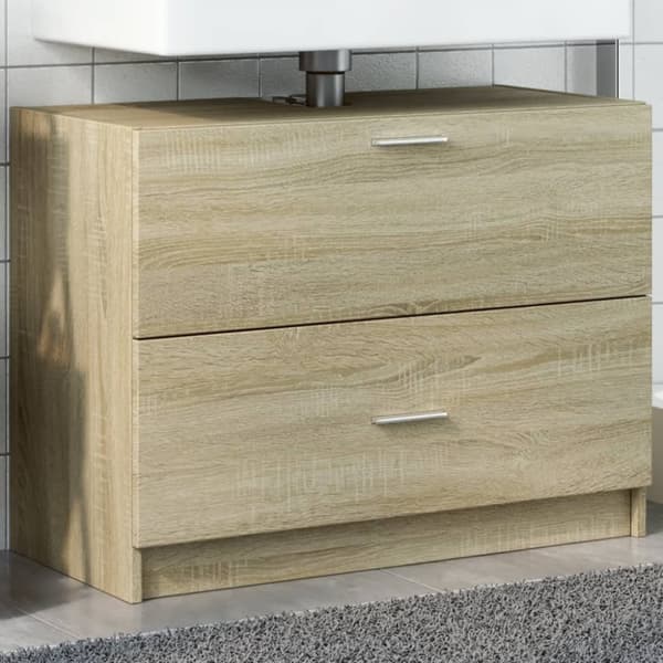 Tvättställsskåp sonoma-ek 78x37x59 cm konstruerat trä