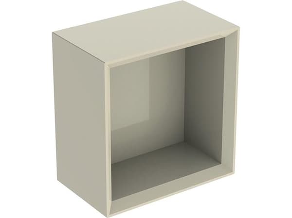 Vägglåda iCon fyrkantig sandgrå blank