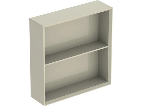 Reol iCon kvardratisk sand-grå blank