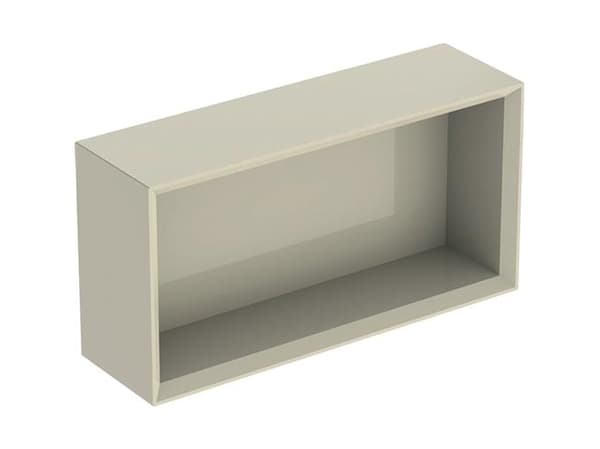 Vägglåda iCon rektangulär sandgrå blank