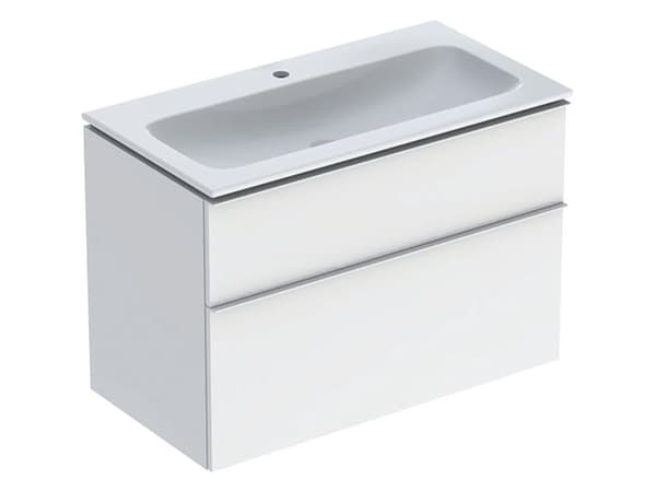 Møbelsæt iCon smal 2 skuf 90x63 hvid mat