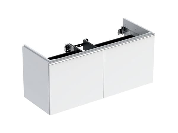 Alakaappi Acanto 119cm 2 laatikkoa valkoinen/lakki