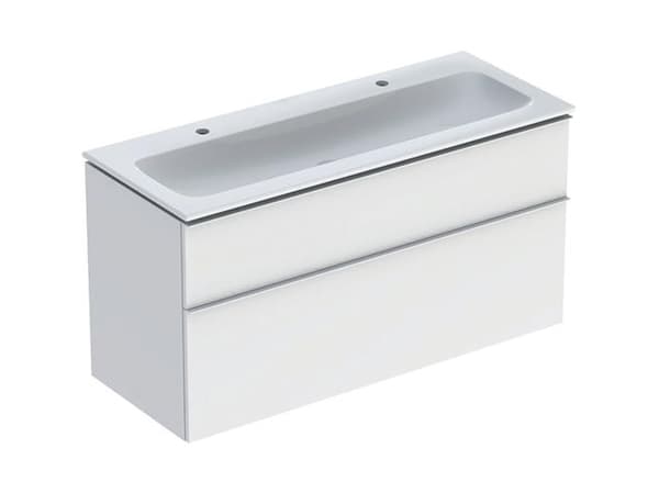 Møbelsæt iCon smal 2skuf 120x63 hvid mat