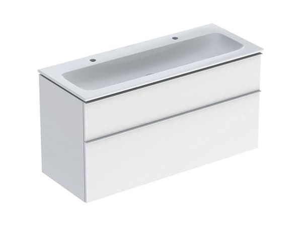 Möbelset iCon smal 2-lådor 120x63 vit hgl