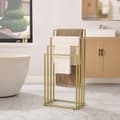 Miniatyrbild 6 av 7: Handduksställ med 4 steg - guld