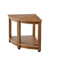 Miniatyrbillede 1 af 2: Teak Brusebænk, Skimmelsvamp Resistens, Pladsbesparende Hjørnedesign,18,5 tommer 17,75 tommer