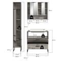 Miniatyrbilde 4 av 7: Bagno baderomsinnredning 3 deler inkl. vask lysegrå, kremfarget.