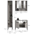 Miniatyrbilde 4 av 6: Bagno baderomsinnredning 3 deler lysegrå, kremfarget.