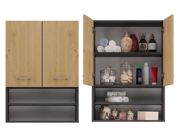 SKÅP ÖVER TVÄTTMASKINEN POLA MINI DK ANTRACIT - ARTISAN OAK